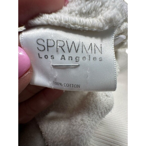 SPRWMN Revolve Sz Small Script Logo Hoodie Sweatshirt Cream Long Sleeve #KL11-5 - Picture 4 of 14